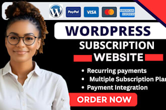create wordpress subscription or ecommerce with payment gateway setup