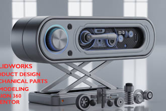 do mechanical 3d model using solidworks, inventor, autocad, fusion 360, catia