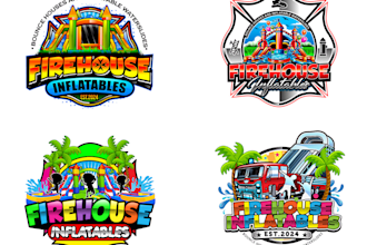 design modern bounce house logo for your business