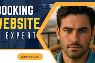 build hotel booking website, wix, cleaning, taxi, house, office booking website