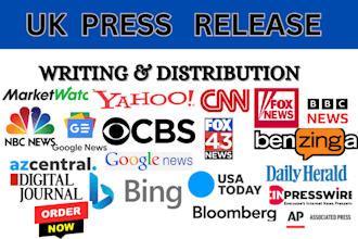 do UK press release writing, UK PR distribution, yahoo finance press release