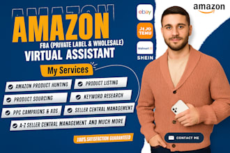 be your amazon fba wholesale virtual assistant amazon store VA