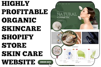 design organic skincare shopify store skin care website skincare cosmetic store