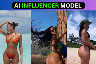 do ai influencer images, videos, ai model instagram, onlyfans fanvue ai images