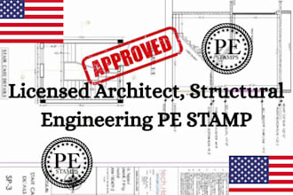 licensed architect, structural engineer pe stamp in georgia, massachusetts, utah