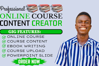 create online course creation, course content, ebook ghostwriter, course upload