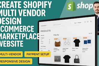create shopify multi vendor design ecommerce marketplace website
