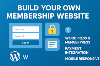 build a professional membership website from scratch