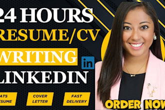 perfectly write 24 hrs job winning resume and cover letter