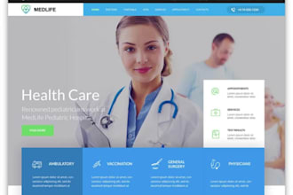 design responsive home care, elderly care, assisted living, or medical website