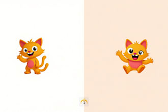 make cat mascot logo design without any copyright concept