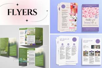 design a flyer, brochure, business card, marketing materials