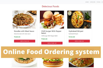 develop restaurant website, food delivery website with online ordering system