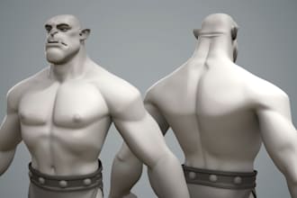 do 3d character model, 3d stylized model, anime model for 3d game and animation