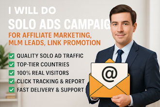 do solo ads campaign for affiliate marketing MLM leads link promotion