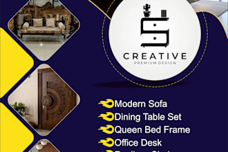 flyer design with door and media kit