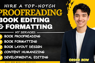 professionally proofreading english manuscript, book editing and formatting