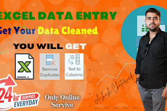 clean, format, merge, split excel data