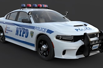 do 3d car rendering car modelling vehicle model fivem car gta 5 car lapd lspdfr