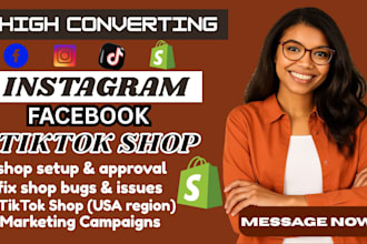 setup tiktok shop setup facebook shop instagram shop tiktok dropshipping shop