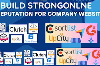 design your clutch, goodfirms, upcity, g2, designrush sortlist, gmb reputation