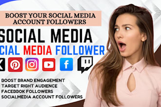 organically grow your followers and optimize your profile fb, ig, tk, tw, in, yt