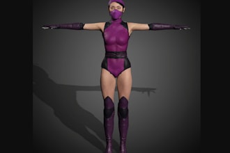 create 3d fortnite character, nsfw model, rig3d for ue5, game asset, 4k texture