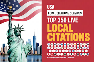 do 350 usa local citations and directory submission for gmb and local seo boost