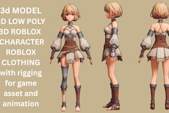 model and rig stylized low poly 3d character for games and animation in blender