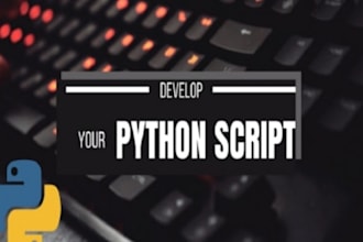 develop smart ai solutions and python automation scripts machine learning