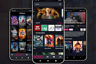 develop live streaming website ott platform live tv website video