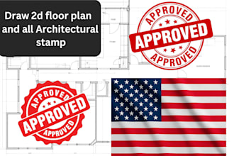 draw 2d  barndominium hvac blueprints and permit stamps