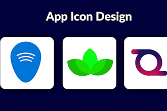 design modern mobile app icon and app logo design