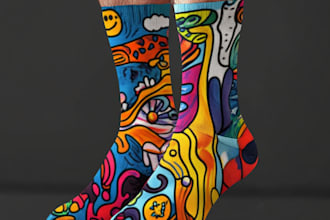 do sublimation all type of unique socks design
