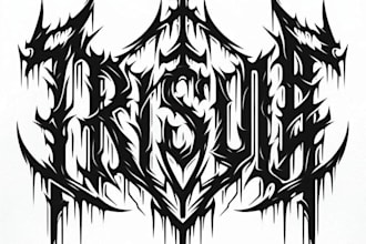 design high quality black metal logo for your business