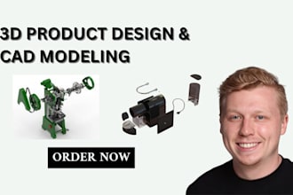 design 3d cad modeling, product design, 3d rendering, 2d drawing in solidworks