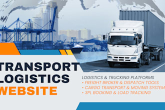cargo trucking freight brokerage transport dispatch moving logistics website 3pl