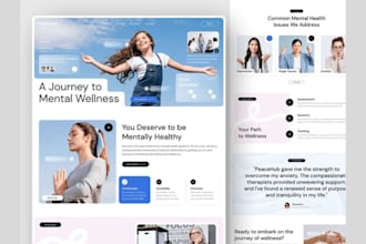 design mental health and wellness medical website therapy website
