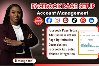 create facebook business page, youtube monetization, social media accounts setup