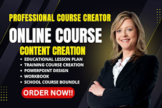 write online course, syllabus, curriculum, HR content, ppt for business coaching