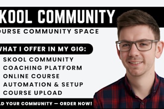 setup skool community, management, automation, engagement and coaching platforms