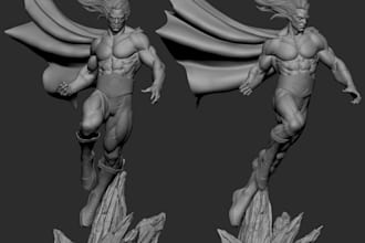 sculpt 3d anime model,action toy,resin print,comic figurine,fan art,fdm stl file