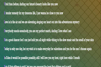 write you an acrostic poem either of love or hope