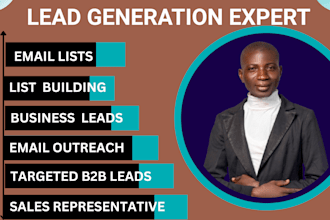 do sales representative,b2b lead generation ,prospect list, email list building