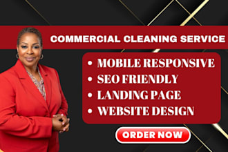 build commercial cleaning website, office cleaning website, residential website