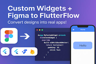 create custom widget for flutterflow convert figma design to flutter flow