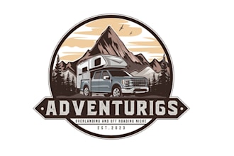 create wonderful and excellent adventure logo design