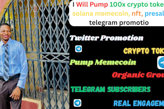 pump 100x crypto token, solana memecoin, nft, presale,twitter,telegram promotion