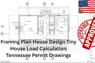 create house framing plans and permit drawings with load calcs for tennessee