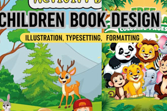 typeset design format illustrate children christian book cover design kdp